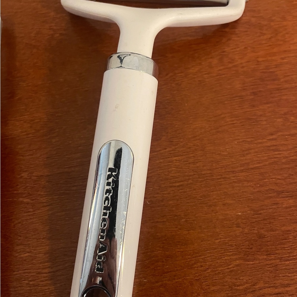 KitchenAid White Cheese Slicer with Silver Accents - Picture 2 of 3